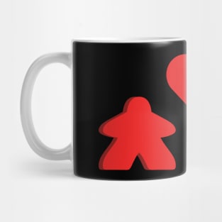 Red And Green Meeple Couple Board Game Valentine's Day Mug